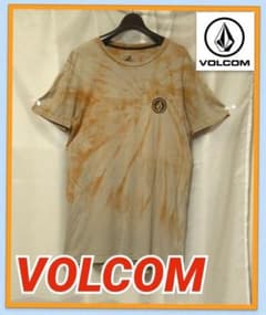 VOLCOM ダイダイ柄 ボルコム 半袖 Tシャツ カットソー ベージュ カーキのサムネイル