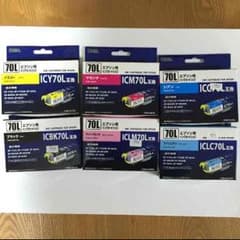 ６色セットエプソン用インクカートリッジ70Ｌのサムネイル