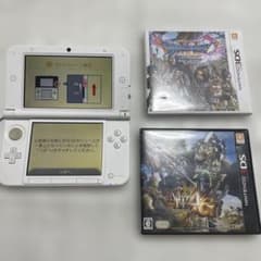 3DSLL本体 白 ドラクエXI MH4G ソフト2本セットのサムネイル