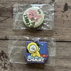 BT21 COOKY 캔 배지 CHIMMY 고무 매력