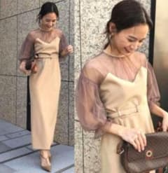 AIRY SLEEVE TIGHT DRESS ameri vintage - メルカリ