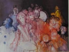 ジャンセン、祭りの行列、希少画集画、版上サイン入 新品額付 ジャンセン、祭りの行列、希少画集画、版上サイン入 新品額付 送料無料