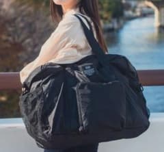KiU ボストンバッグ 軽量 トラベルバッグ30L キウ　ナイロン　ブラックのサムネイル