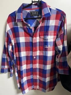ILLS チェック柄 七分袖シャツ Lサイズのサムネイル