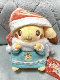 タグ付き ピカチュウ クリスマス ぬいぐるみ 2024 ポケモンセンター