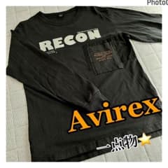 週末限定SALE⭐️10％オフ⭐️即購入◎⭐️アヴィレックス　黒　ロングＴシャツのサムネイル