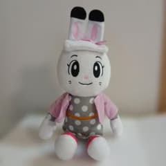 うさぎ ぬいぐるみ 人形 ドット柄 ピンク　みみりん