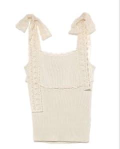 andmary Lil lace knit tops ivoryのサムネイル