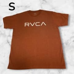 RVCA 로고 티셔츠 브라운 S 신품 태그 첨부