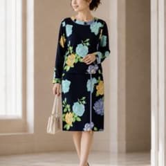 美品◇レオナール 上下セットアップ トリム カンカン素材 スリット 