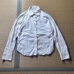 agnès b. アニエスベー 白シャツ 丸襟 長袖 フランスのサムネイル
