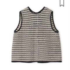 【美品】トゥモローランド クロッシュトリコット フロンタブルトップス トゥモローランドコレクション クロッシュトリコット フロンタブル