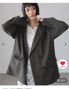 LOWRYS FARM　メランジツイルジャケット　チャコールグレーのサムネイル