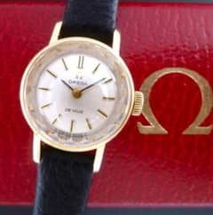 オメガ　1970年 18金無垢　デビル　カットガラス　レディース OH済