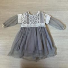 ベビードレス　ワンピース グレー　ベビー服のサムネイル