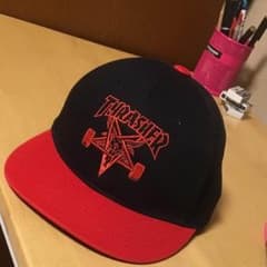 THRASHER キャップ CAP ストリート 赤黒のサムネイル