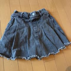デニム キュロットスカート グレーのサムネイル