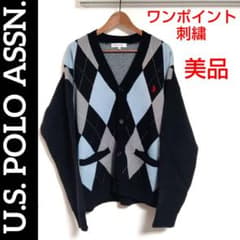 美品 ✨️ U.S. POLO ASSN. ニット カーディガン アーガイル - メルカリ