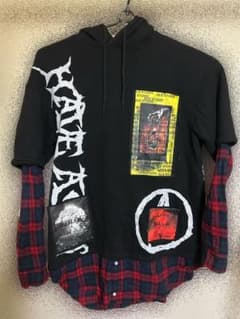 美品 NCS NOT COMMON SENSE/パーカー/XL/ブラック/レッドのサムネイル