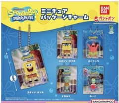 スポンジボブ ミニチュアパッケージチャーム3種セットのサムネイル