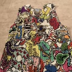 PLEATS PLEASE ノースリーブ ロングワンピース 総柄のサムネイル