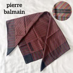 [Pierre Balmain] Large Scarf, Striped Pattern