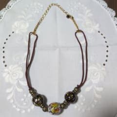 トンボ玉ネックレス　ビーズネックレス