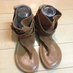 値下げ可ペタンコサンダルのサムネイル