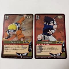 NARUTO カードゲーム うずまきナルト うちはサスケ 2枚セット - メルカリ