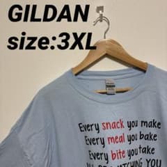【US古着】ギルダン 半袖シャツ Tシャツ プリントロゴ ヘビーコットン 3XLのサムネイル