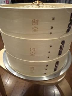 【未使用品】照宝 白木せいろ二段 蒸し板セット30cmのサムネイル