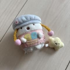 Sumikko Gurashi Tenori Plush Toy: Shirokuma (Polar Bear) with Beret, Starfish Mini Cushion