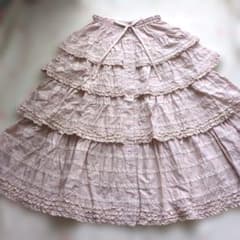 新品 ピンクハウス♥2色使いピコフリルパッチワーク段々スカート 新品 ピンクハウス♥2色使いピコフリルパッチワーク段々スカート