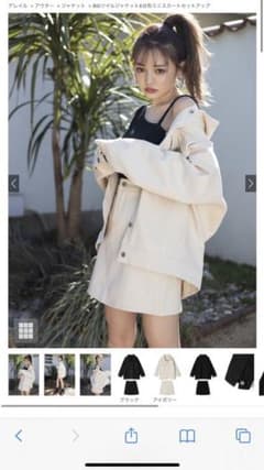 BIGデニムGジャンX台形ミニスカートセットアップのサムネイル