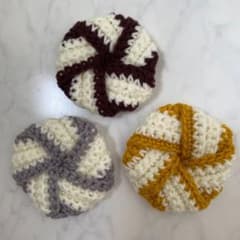 ハンドメイド　エコたわし　五角形　12個セットのサムネイル