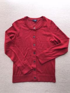 BURBERRY　カーディガン　赤　美品のサムネイル