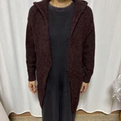 UNIQLO フード付きカーディガン ウール100%のサムネイル