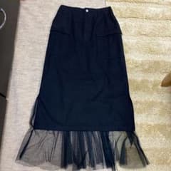 新品❣️裾チュール⭐️タイトロングスカートのサムネイル