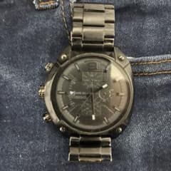 DIESEL ブラック クロノグラフ 時計のサムネイル