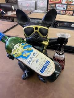 ボトルホルダー 置物 オブジェ ボトルラック ブルドッグ フレブル 犬