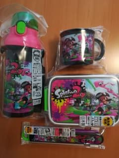 新品☆スプラトゥーン　お弁当箱　すいとう　コップ　おはし　セット☆のサムネイル