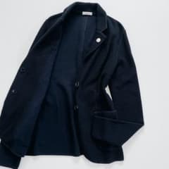 美品✨ラルディーニ ニットジャケット 38 コットン ブートニエール 花 