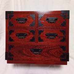 未使用　和家具 昭和レトロ アンティーク 小物入れ　小箪笥のサムネイル