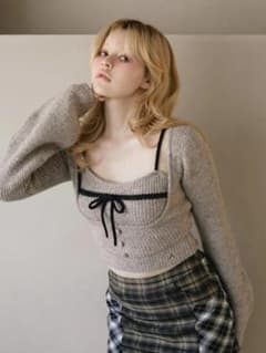 andmary アンドマリー Natalie ribbon set mocha - メルカリ