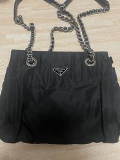 PRADA ナイロン チェーンショルダーバッグ ブラックのサムネイル