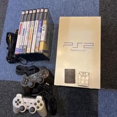ジャンク SONY プレイステーション プレイステーション2 Playstation コントローラー2個 ソフト まとめ売り ゲーム機 本体 SONY（ソニー） PS2 本体 中古 薄型 純正 コントローラー 2個付 すぐ