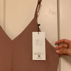Re:EDIT リエディ　ポンチロングキャミソールワンピース　モカピンクのサムネイル