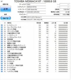 TOSHIBA MD06ACA10T 10TB HDD 011602 - メルカリ