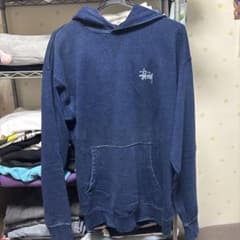 Stussy インディゴ染め プルオーバーパーカー Lのサムネイル