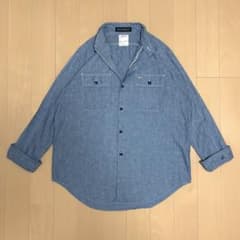 マディソンブルー ハンプトン シャンブレー シャツ デニム 刺繍ロゴ 01